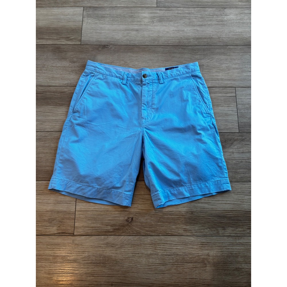 Polo Ralph Lauren Mens Stretch Classic Fit‎ Chino Shorts Blue Size 33 9 Inseam